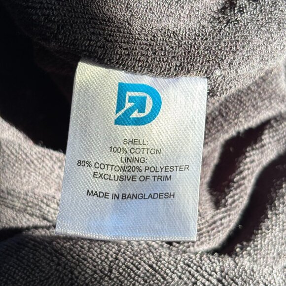 Dude Robe Mens L/XL Black Belted Hooded Terry Lining Loungewear Comfy 19180 - Picture 10 of 14